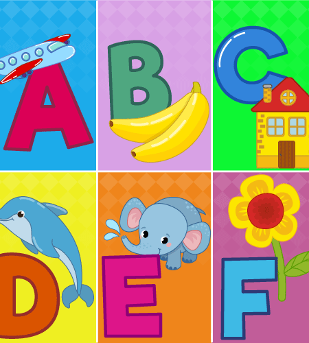 Explorando el Alfabeto: De la A a la F en Colores Vibrantes